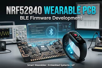 do professional smart wearables nrf52840 pcb design with firmware develop