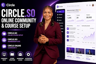 circle so online course setup circle so online community and membership site