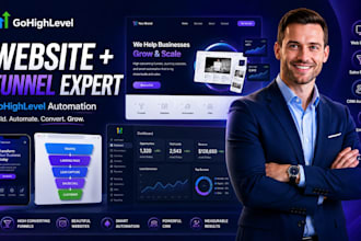 design gohighlevel website highlevel  funnel and ghl CRM automation system