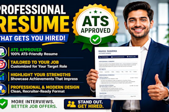 write and design a professional ats compliant resume and CV