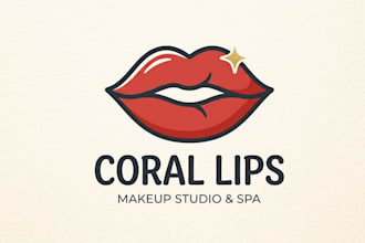design a professional nails lip gloss hair logo