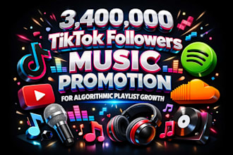 do 3,400,000 tiktok followers music promotion for algorithmic playlist growth