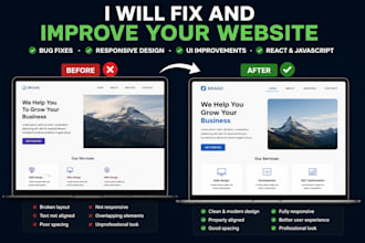 fix bugs and improve your website