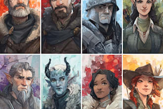design custom dnd party portraits and group art