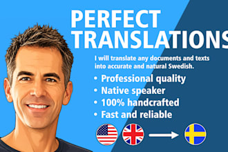 translate any document or text from english to swedish