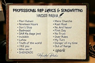 write professional rap lyrics and hip hop songwriting