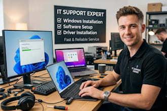 install windows, microsoft office and software remotely