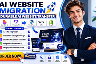 migrate lovable ai website durable ai website to wordpress wix shopify website