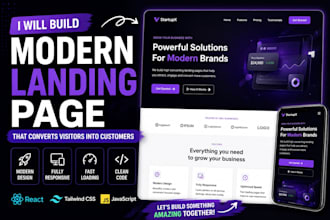 build a modern react landing page