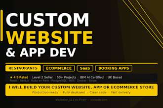 build your ecommerce store, restaurant ordering system and  saas platform