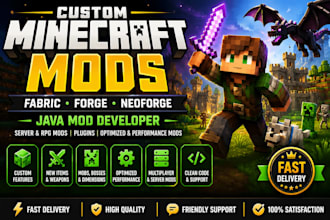 code custom minecraft mods for fabric forge and neoforge