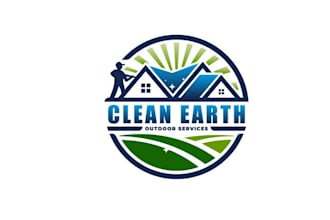 make landscape window cleaning logo with soft washing homes
