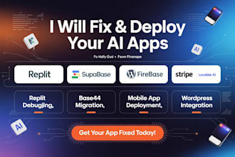 fix lovable website replit ai mobile app deployment supabase firebase base44 app