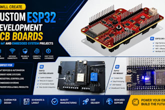 create custom esp32 development pcb boards for iot and embedded system projects