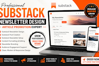 substack newsletter design article promotion expert service