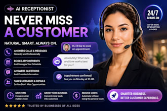 build an ai receptionist that answers calls 24h 7d