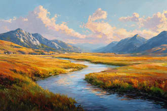 design custom oil painting landscape and nature art