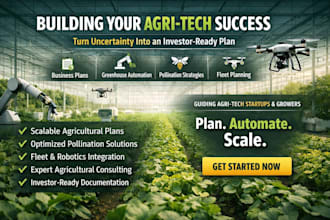 provide business plan for agricultural startups  greenhouse deployment strategy