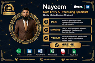 do perfect data entry and fast english or bengali typing