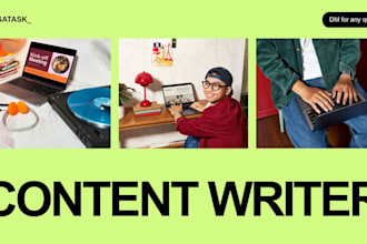 be your content writter for website and blog