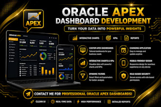create dynamic oracle apex charts and KPI dashboards