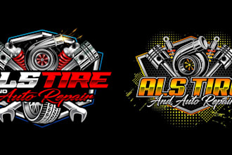 design creative beautiful auto repair logo for you in just 1 day