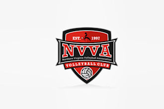 design fantastic volleyball organizations logo