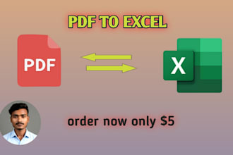 convert scanned PDF into excel sheet