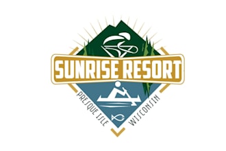 design wisconsin north woods resort logo