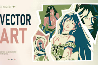 create stylized custom vector illustrations