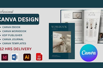 canva ebook design canva journal, kdp canva template canva workbook educational