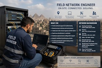 be a network field engineer across egypt with complete toolkit
