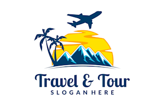 make creative travel and tourism logo design