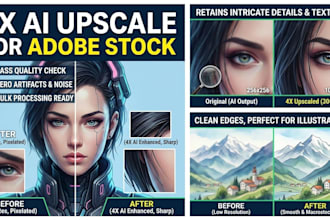 do bulk 60 photos upscale, enhance, restore quality