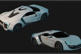 create realistic 3d car model, vehicle, custom car, truck, gta, fivem for  game