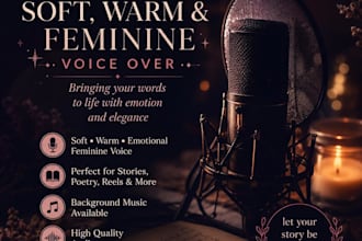 professional voice over for audio book and others