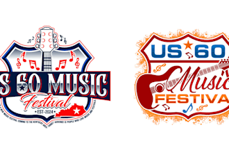 design modern high quality music festival logo in high definition