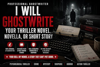ghostwrite your psychological thriller novella