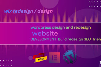 build wix website design, wix website redesign,