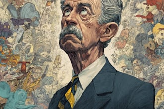 create a political cartoon art