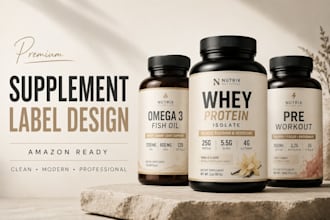 create premium supplement label design