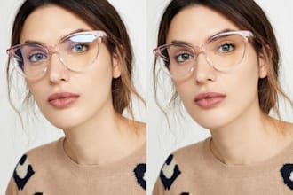 do photo retouching, portrait retouch, image editing, glare remove