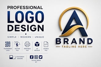do 3 modern minimalist logo deisgn for your business