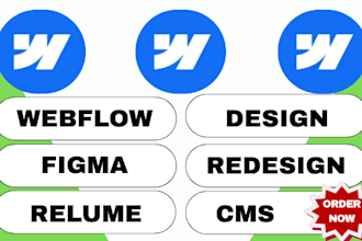 design webflow template, redesign webflow landing page