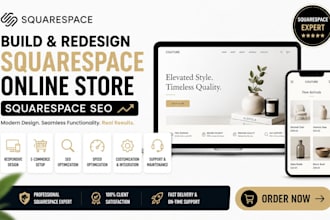 build squarespace online store, redesign squarespace website, squarespace SEO