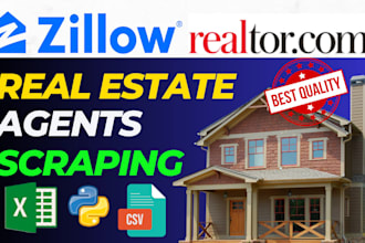 scrape zillow, realtor, or any real estate website agents