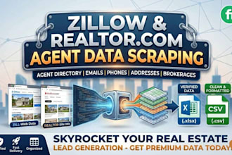 scrape zillow, realtor, or any real estate website agents