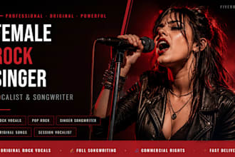 be your female rock singer, female vocal, songwriter and female singer