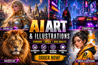 create stunning ai generated art and illustrations