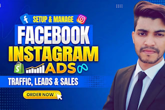 setup facebook ads, meta ads, ig ad, fb marketing, or shopify meta ads manager